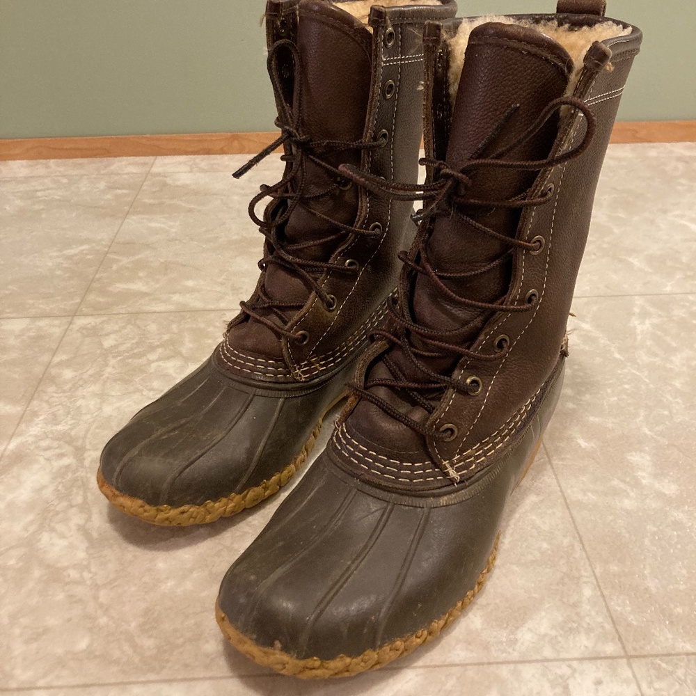 Women's Bean Boots, 10" Shearling-Lined